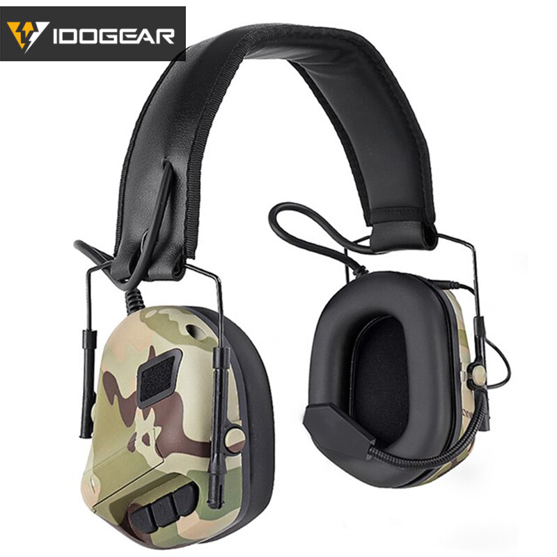 IDOGEAR Electronic Headset Ear Muffs For Helmet Military Noise Reduction Version