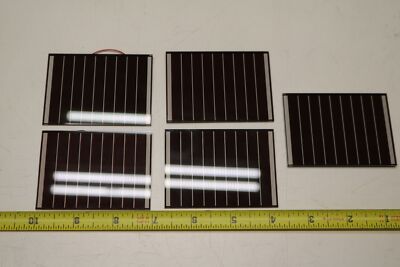 5x Pack Lot Panasonic AM-5907CAR 7.7V 229mW Amorphous Solar Panel Cell 3'' x2.25''