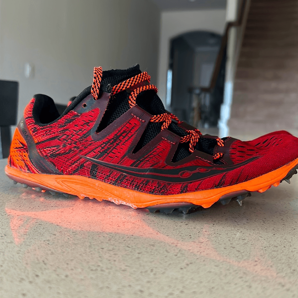 Saucony Men Cleats Carrera XC 3 Running Orange Red Black  display picture 3
