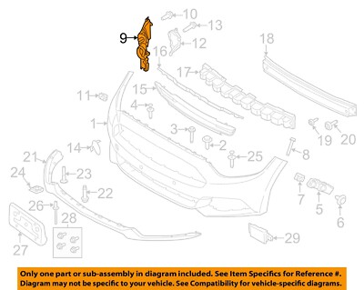 FORD OEM 15-17 Mustang Bumper Components-Side Support FR3Z17E810BA