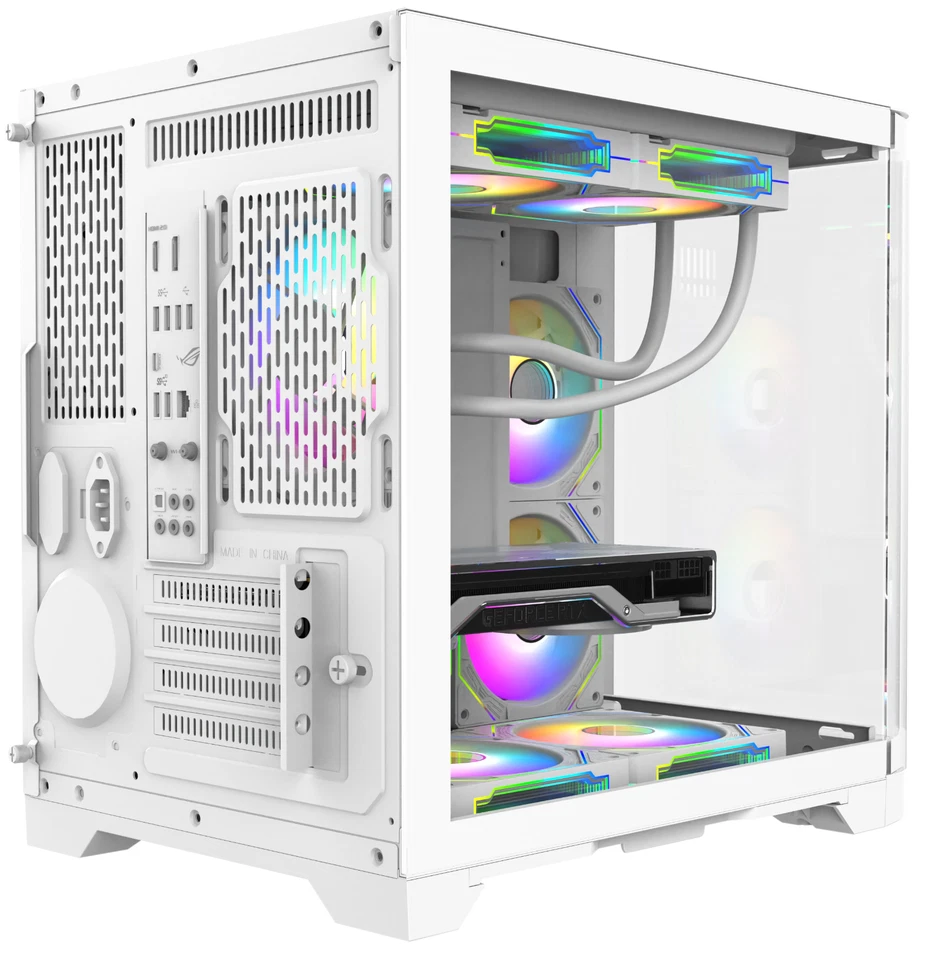 Iceberg Gaming PC Case Crystal Wave M WHT curved tempered Glass with PSU 500WX - Image 3 of 4