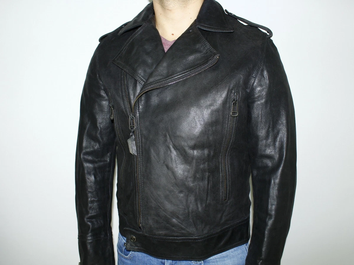 Authentic Vintage Dolce Gabbana Biker Leather Jacket Good
