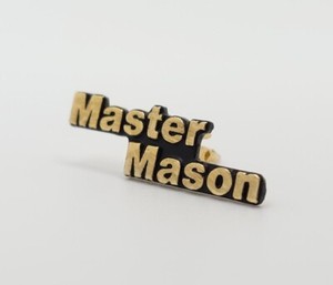 Authentic Vintage Gold Plated 'Master Mason' Masonic Pins - VS031