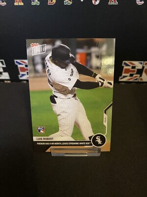 2020 Topps Now Card of the Month Black Luis Robert #M-AUG Rookie RC B1-T11