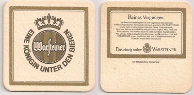 Warsteiner ''Reines Vergnügen.'' - Bierdeckel aus den 80/90er Jahren