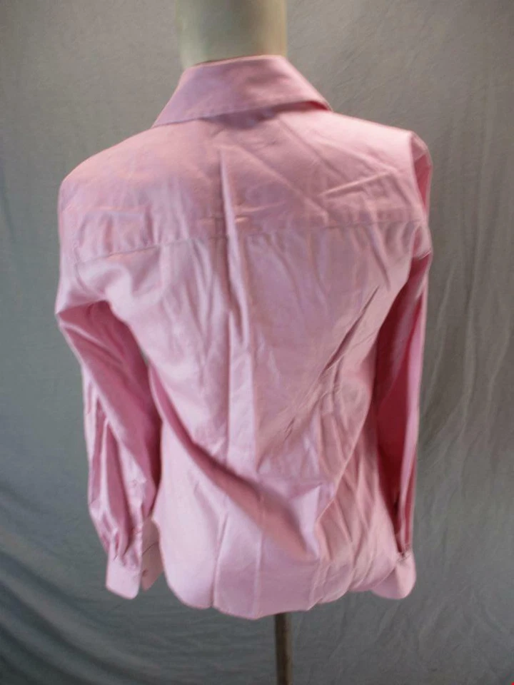 Camisa Top Dama Hathaway Talla S Mujer Rosa Algodón Manga Larga Abotonada 6G395 Foto 4 de 4