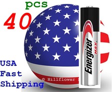 40 piece AAAA E96 EN96 LR61 Energizer Bulk 1.5V Alkaline Battery w/trk 12/27