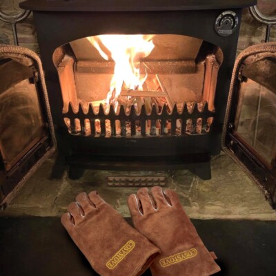 Cosystove Stove Gloves Woodburning Heat Resistant Burner Pair Log Fire Place