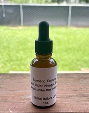 Handcrafted Turmeric & Black Pepper Tincture 1 Oz. Apple Cider Vinegar