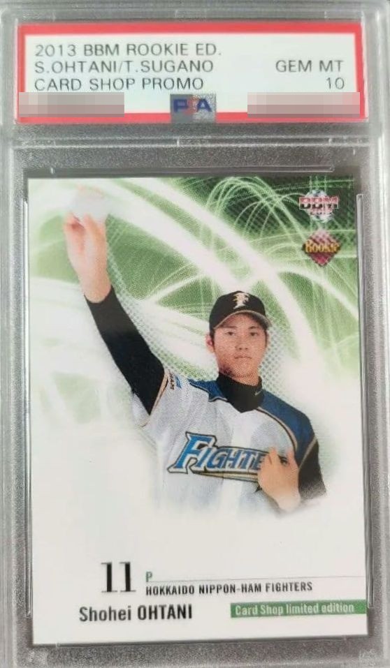PSA 10 BBM Shohei Ohtani Card Shop Promo 2013 Rookie Edition w/ Tomoyuki Sugano
