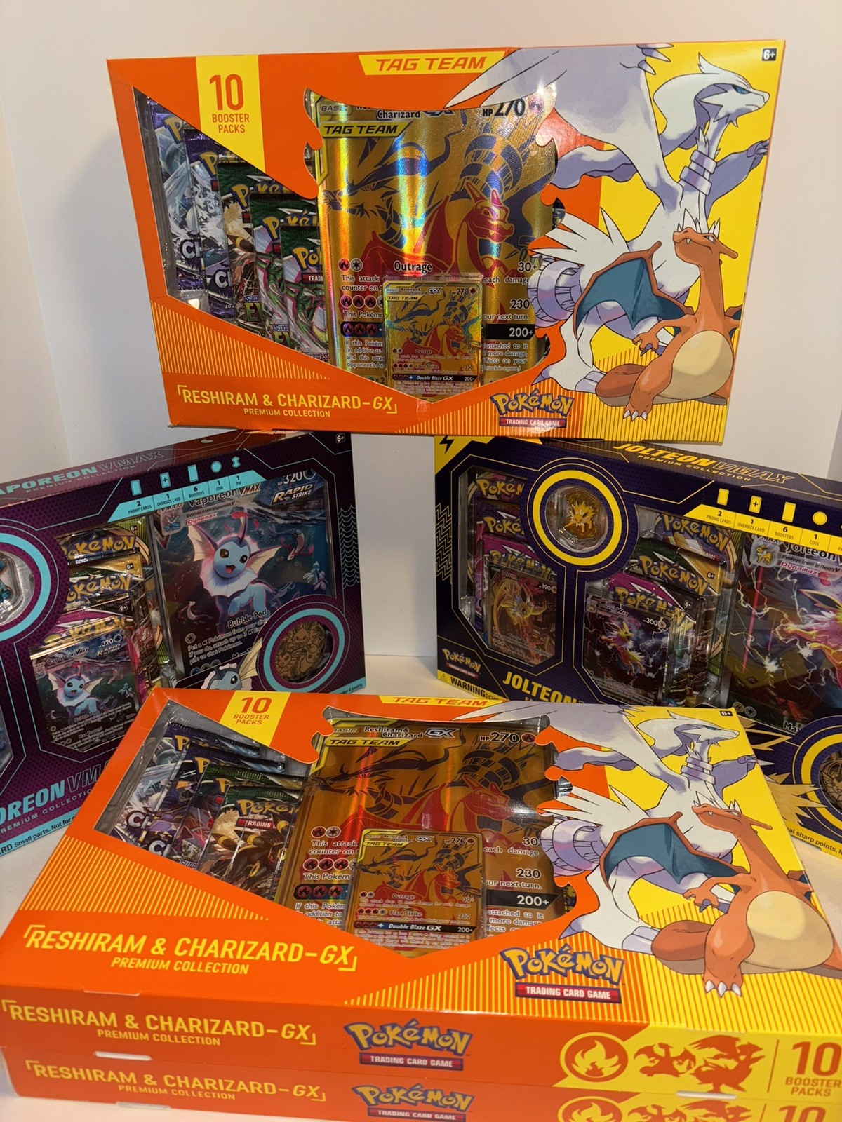 Pokemon TCG Reshiram & Charizard-GX Sealed Premium Collection Box Factory Sealed