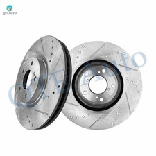 Front 330mm Drilled Slotted Brake Disc Rotors For 2010-2013 Acura ZDX