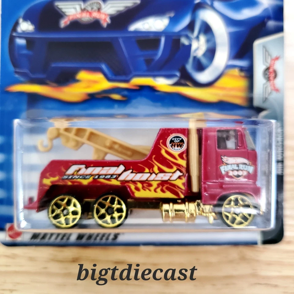 2002 Hot Wheels Final Run Rig Wrecker Tow Truck Discontinued Casting  - Image 2 of 2
