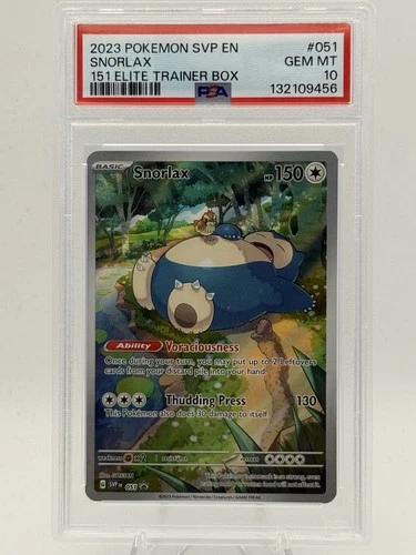 Snorlax 051 Sv: Scarlet & Violet Promo Cards Holo Pokemon PSA 10