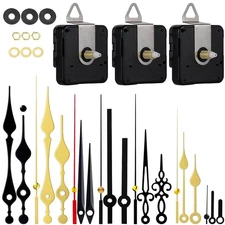 3 PCS High Torque Clock Mechanism Replacement Kit with 7 Pairs of Clock Hands