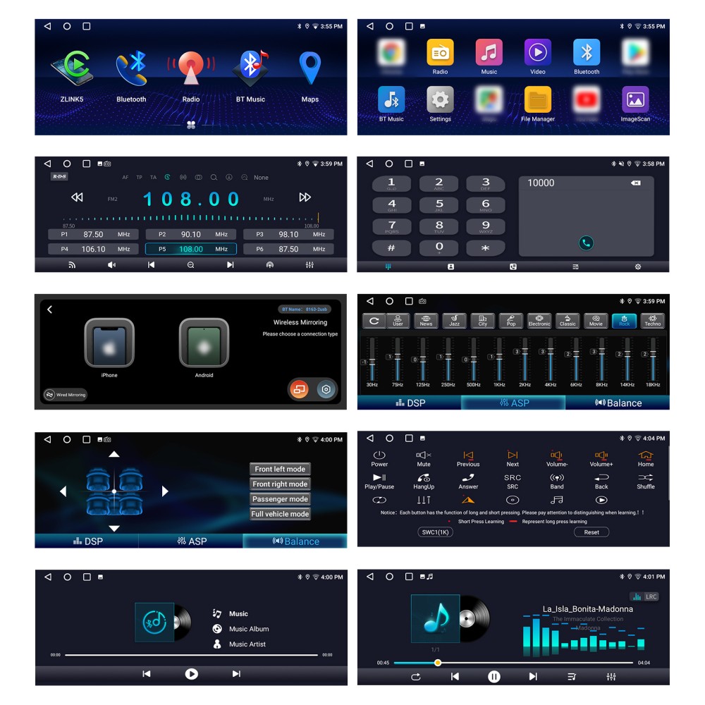 Autoradio 1din 6.9" Touch Screen Wireless Apple CarPlay Bluetooth USB Rds 2g+64g - Miniatura 21