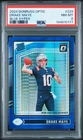 0177 Drake Maye 2024 Panini Donruss Optic #229 Blue Hyper Rated Rookie PSA 8