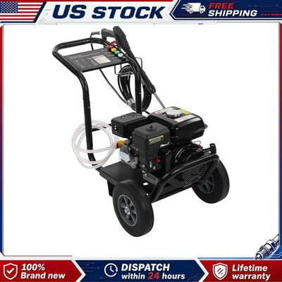 #ad Gas Pressure Washer for Cars Fences 212cc Cold Water Onboard Soap Tank Spray Gun $254.99