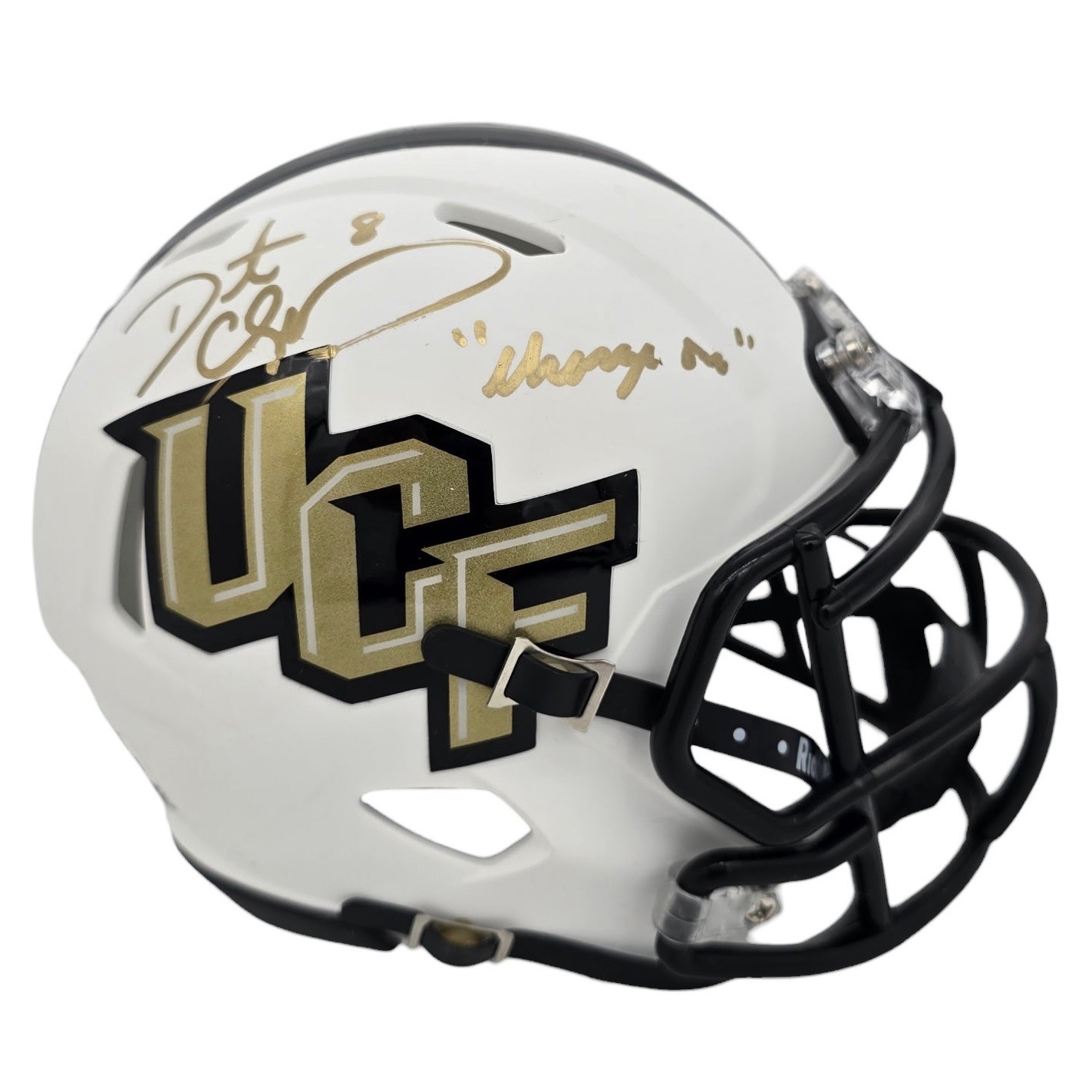 Daunte Culpepper UCF Golden Knights Signed Mini Helmet Charge On! JSA COA 