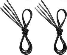 2 Pairs Waxed Round Dress Shoe Laces Mens Dress Shoes 1/8" Thin Business Oxford