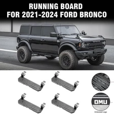 Non-Slip Step Rail Pedals Aluminum Running Board For 2021-24 Ford Bronco Parts