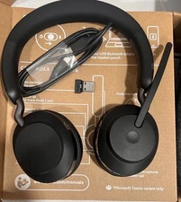 Jabra Evolve2 65 Link380a Wireless On-Ear Headset- Black