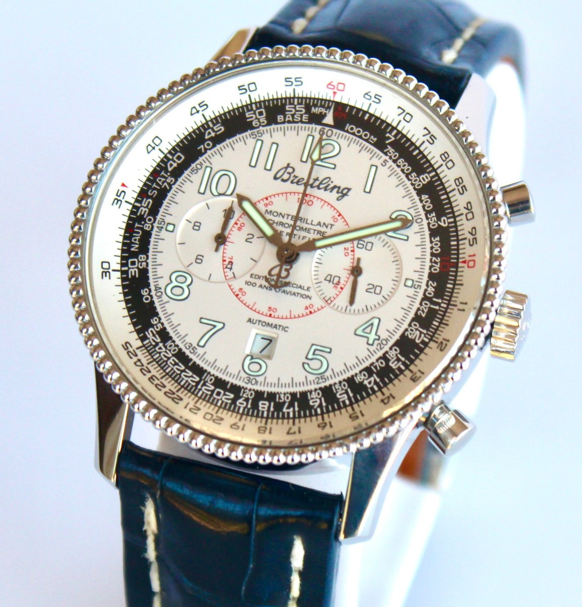 BREITLING Watch A35330 MONTBRILLANT 1903 FLYBACK CHRONOGRAPH, BLUE