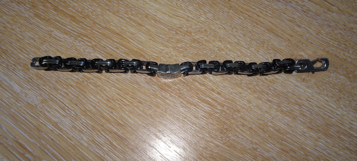Harley-Davidson® Bracciale Da Uomo Driftwood Nero E Argento - Harley Harley-Davidson® Bracciale Da Uomo Driftwood Nero E Argento - Harley