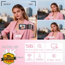 4K Camcorder 56MP 18X Zoom Wifi Vlogging Camera Touchscreen IR Night Vision