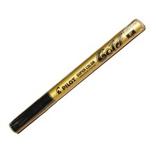 PILOT X 1 FINE NIB CHRISTMAS GOLD METALLIC PAINT PEN SUPER PERMANENT MARKERS INK
