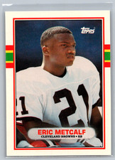1989 Topps Traded #50T Eric Metcalf Rookie Card RC Browns. rookie card picture