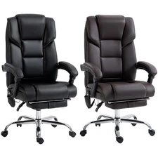 Vinsetto Vibration Massage Office Chair with Lumbar Heat, Footrest