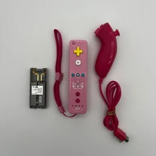 Nintendo Wii Remote Plus Peach Pink MotionPlus Inside Controller Used