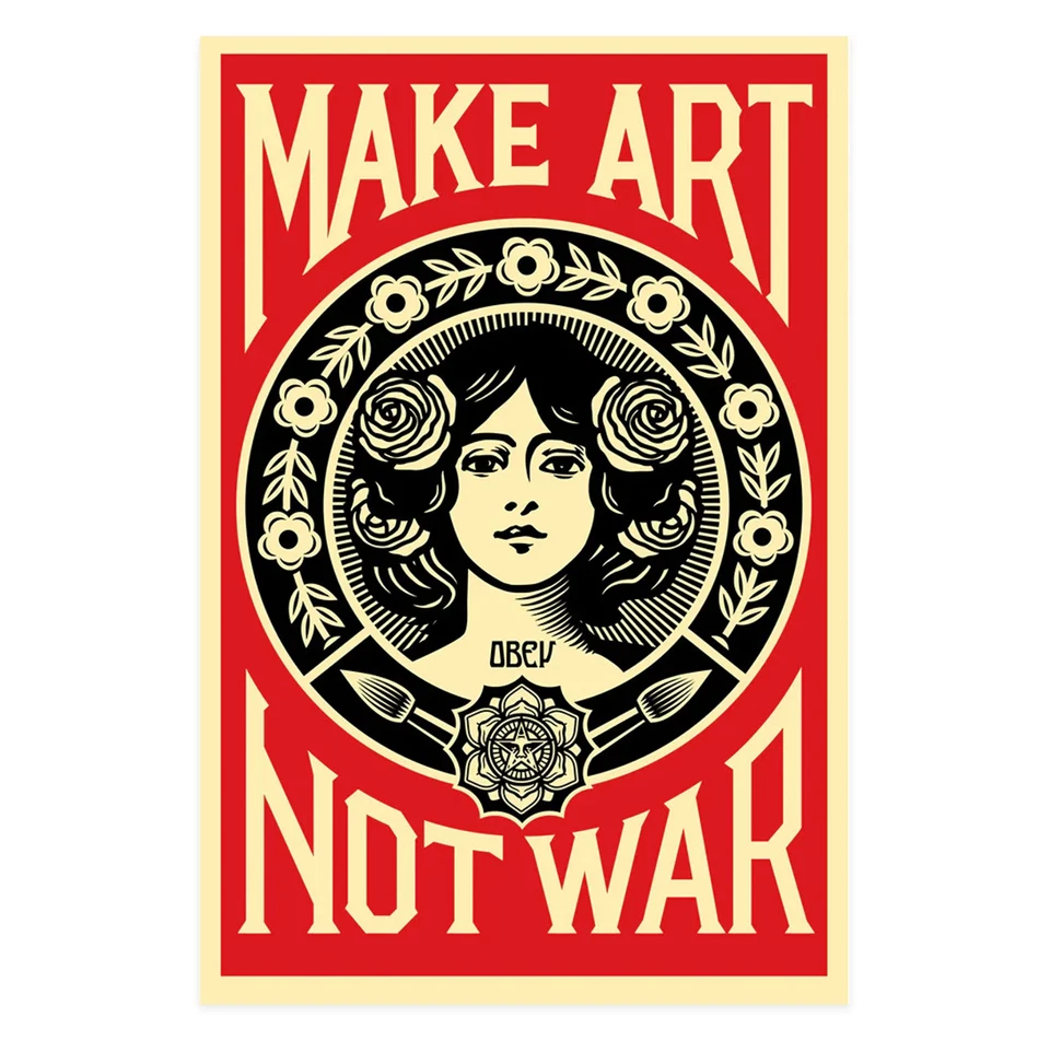 Shepard Fairey - Make Art Not War - open edition print - hand signed - Bild 2 von 2