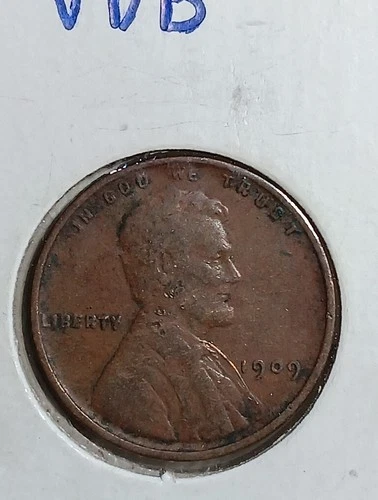1909 VDB Lincoln Wheat Cent Penny Item A10F4