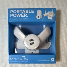 Quirky Pivot Power Mini Surge Protector 2 Outlets 2 USB Ports 120V