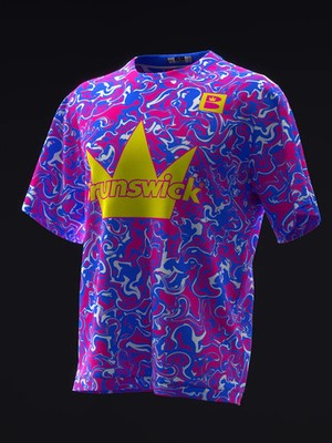 Custom Name Brunswick - Infinity Quest Neon - Bowling Jersey Short & Long Sleeve