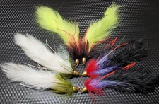 Conehead Leech Streamer Fly, Cone Head Rabbit Zonker, Articulated Streamer Fly