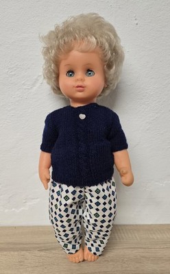 Puppe Vinylpuppe L&B Doll 44 cm Schlafaugen  Vintage