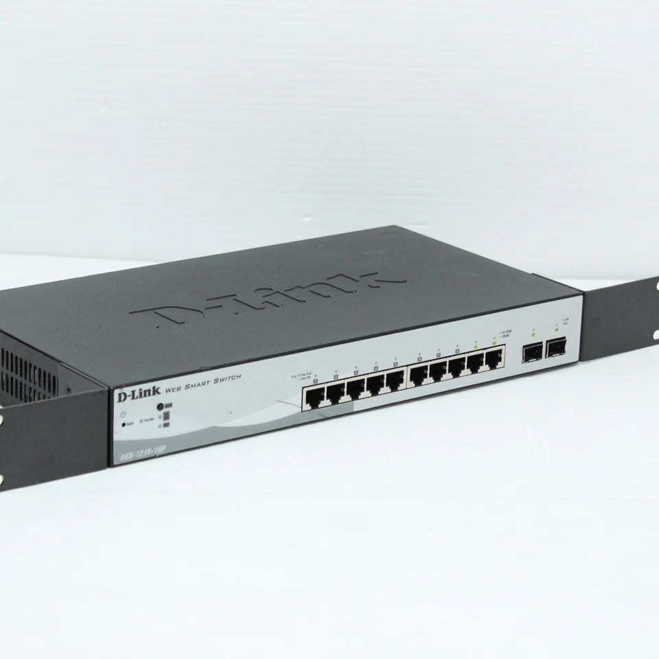 D-Link DGS 1210 10P Web Smart 10 Port PoE Gigabit RJ-45 L2 Network Switch 2x SFP - Image 2 of 4