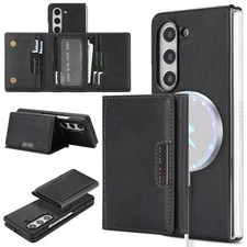 For Samsung Galaxy Z Fold7/6/5/4/3 Leather Wallet Case with Card Slot Magnetic