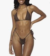 Brazilian Two-Piece Bikini Brown Size medium