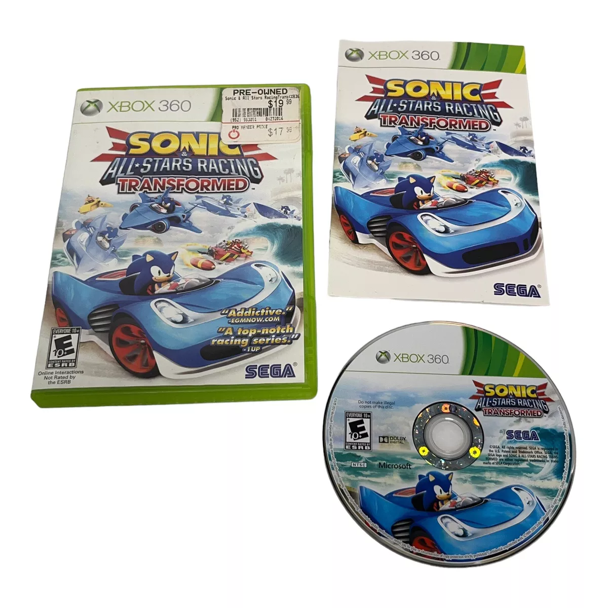  Sonic & All-Stars Racing Transformed - Xbox 360 : Sega