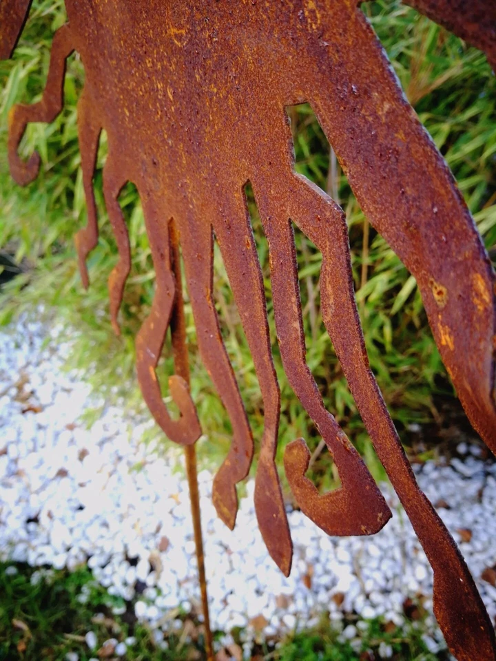 Gartenstecker Rost Beetstecker GartenGlaskugel Glasdeko H125*40cm 031930-1R - Bild 3 von 4