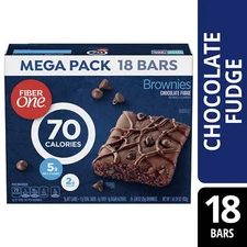 New Fiber One 70 Calorie Brownies, Chocolate Fudge, Snack Bars, 18 ct