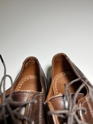 Brooks Brothers Made in USA Brown Leather Split Toe Derby 