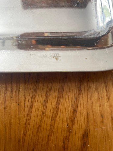 Vassoio da portata in acciaio inox tono argento SBT originale Italia - Foto 4 di 10