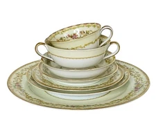 Noritake ELVIRA 608 Multicored Flowers Sprays Tan Edge Dinnerware NEW CHOOSE
