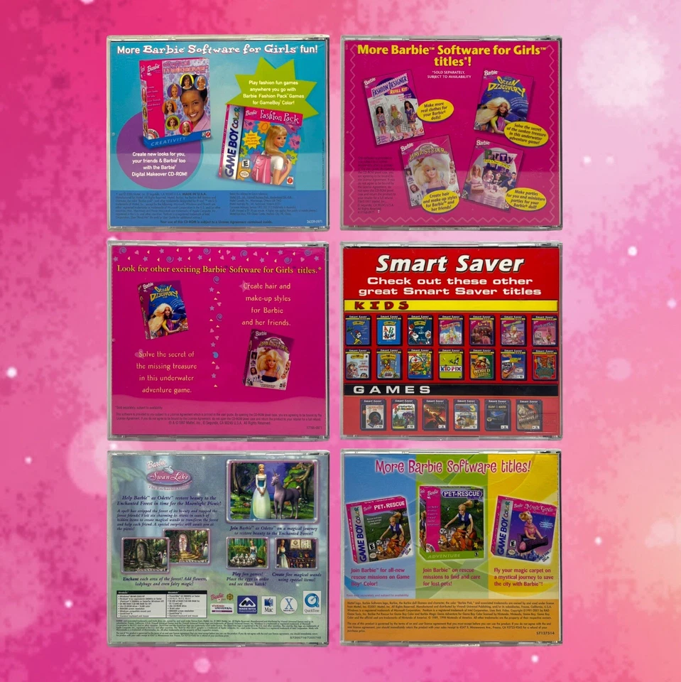 Barbie Software for Girls 6 Vintage 90s Game Bundle (Jewel Cases) -Windows PC - Image 2 of 4
