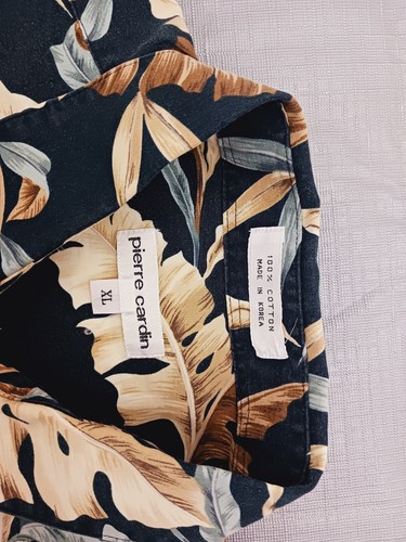 Men's Hawaiian Short Sleeve button down Shirt  Pierre Cardin Size Extra Large - Picture 4 of 10